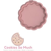 Wavy Circle Cookie Debosser Cutter, Cutter von CookiesSoMuch