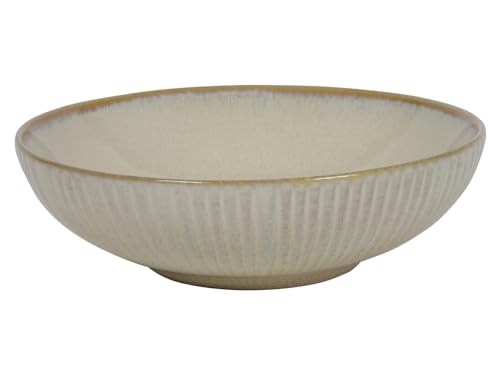 Cookinglife Coastal Lines | Pastateller 6-teilig | Keramik | Tiefe Teller 18 cm | Ocean Beige | spülmaschinenfest | mikrowellenfest | backofengeeignet von Cookinglife