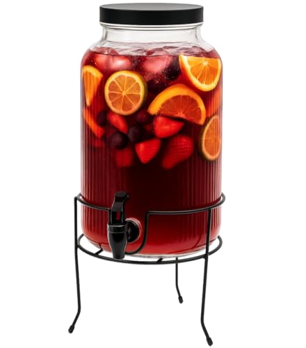 Cookinglife Getränkespender | 5,5 Liter | Glas mit Zapfhahn und Gestell | Wasserspender | Saftspender | Für kalte Getränke | Cocktailspender | Ideal für Partys oder Grillfeste Cookinglife Getränkespender | 5,5 Liter | Glas mit Zapfhahn und Gestell | Wasserspender | Saftspender | Für kalte Getränke | Cocktailspender | Ideal für Partys oder Grillfeste von Cookinglife
