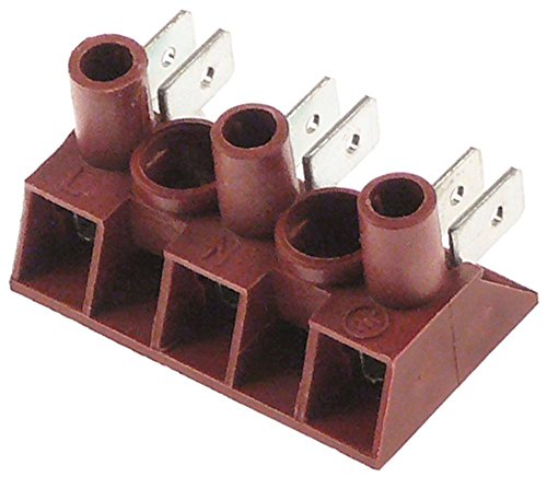 Cookmax Netzanschlussklemme für 743001 Anschluss ø2,5mm² / F6,3 3-polig 25A 450V 150°C von CookMax