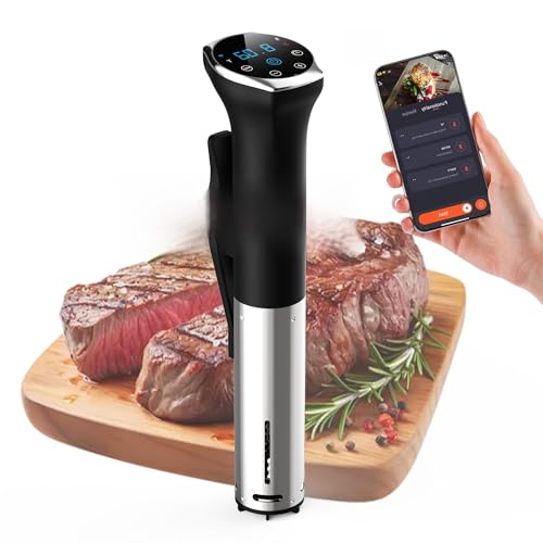 Sous Vide Stick, Cooksir Sous Vide Garer 1400Watt mit WI-FI, 10-90°C, LED Display, App & Touch-Bedienung, IPX7 Wasserdicht, 360° Zirkulation mit Timer, Steckerdose Sous Vide Stick, Cooksir Sous Vide Garer 1400Watt mit WI-FI, 10-90°C, LED Display, App & Touch-Bedienung, IPX7 Wasserdicht, 360° Zirkulation mit Timer, Steckerdose von Cooksir
