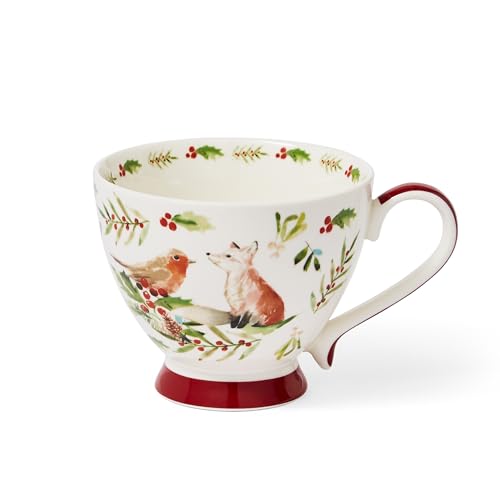 Cooksmart A Winters Tale Kaffeetasse mit britischem Design, Keramik-Kaffeetassen für Zuhause oder Arbeit, große Tassen für heiße Getränke, Tee- und Kaffeetassen mit Fuß Cooksmart A Winters Tale Kaffeetasse mit britischem Design, Keramik-Kaffeetassen für Zuhause oder Arbeit, große Tassen für heiße Getränke, Tee- und Kaffeetassen mit Fuß von Cooksmart