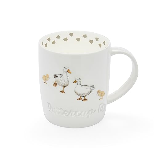 Cooksmart Kaffeetasse mit britischem Design, Keramik-Kaffeebecher für Zuhause oder Arbeit, große Tassen für heiße Getränke, Tee- und Kaffeetassen, Enten von Cooksmart