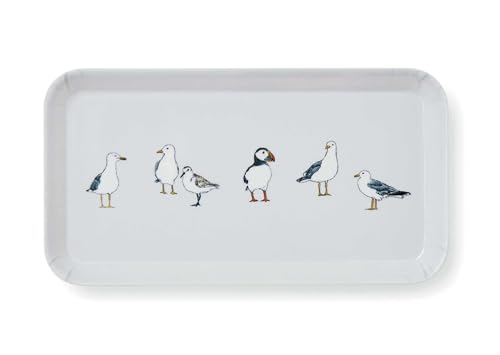 Cooksmart Kleines Serviertablett in britischem Design | Dinnertablett für mehrere Anwendungen rund ums Haus | Tabletts zum Servieren von Speisen oder Getränken – Küstenvögel von Cooksmart