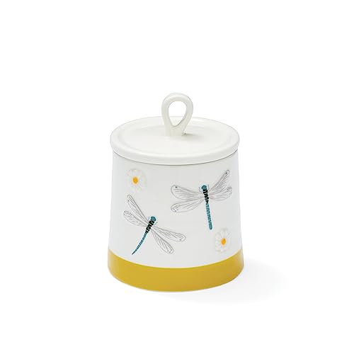Cooksmart Zuckerdose mit Deckel in britischem Design | Keramik-Zuckerdose mit modernen Designs | Zuckerdosen mit Deckel, perfekt für jede Küche – English Meadow von Cooksmart