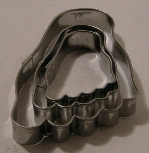 Ausstechform für Plätzchen - Weißblech - Füße - 3 er Set von Kitchencookshop