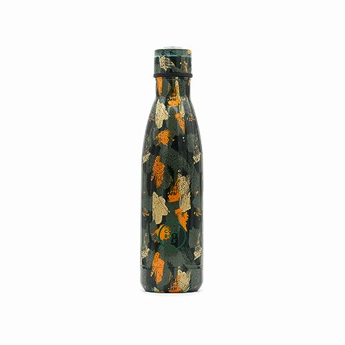 Cool Bottles Thermosflasche - 500 ml - Wild Forest - Wasserflasche aus Edelstahl - Kalte Getränke 36 Stunden und Heiße Getränke 18 Stunden - Mit Farbfusion und Kontrast - BPA Frei von Cool Bottles