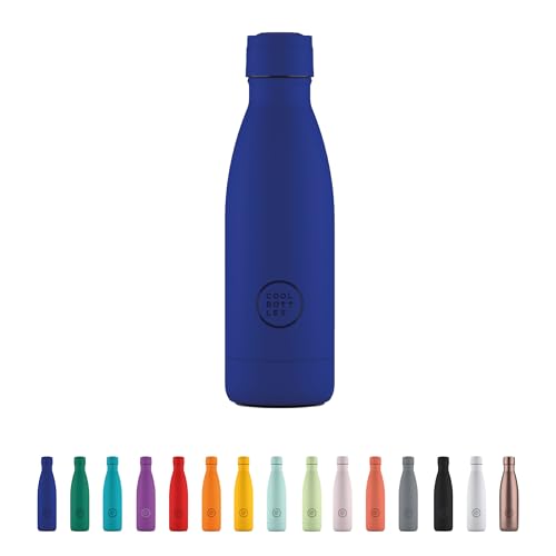 Cool Bottles - Trinkflasche aus Edelstahl - 350 ml - Vivid Blue - 23,5 x 7 cm -Thermische Kaltgetränke 36 Stunden und Heißgetränke 18 Stunden - Triple-Cool Technology - BPAFrei von Cool Bottles