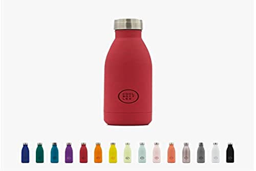 Cool Bottles - Trinkflasche aus Edelstahl - 350 ml - Vivid Red - 23,5 x 7 cm - Isolierte Thermoflasche - Kaltgetränke 24 Stunden und Heißgetränke 12 Stunden - Doppelwandig - BPA-Freie Flasche von Cool Bottles