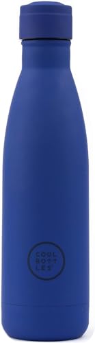 Cool Bottles - Trinkflasche aus Edelstahl - 500 ml - Vivid Blue - 26,5 x 7 cm -Thermische Kaltgetränke 36 Stunden und Heißgetränke 18 Stunden - Triple-Cool Technology - BPAFrei von Cool Bottles