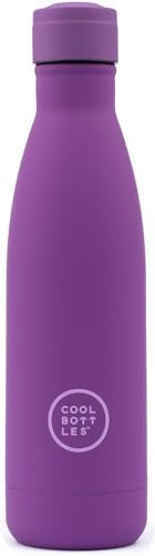 Cool Bottles - Trinkflasche aus Edelstahl - 500 ml - Vivid Violet - 26,5 x 7 cm -Thermische Kaltgetränke 36 Stunden und Heißgetränke 18 Stunden - Triple-Cool Technology - BPAFrei von Cool Bottles