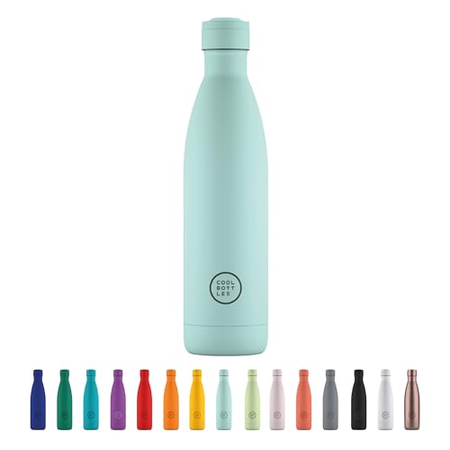 Cool Bottles - Trinkflasche aus Edelstahl - 750 ml - Pastel Sky - 30,5 x 8 cm -Thermische Kaltgetränke 36 Stunden und Heißgetränke 18 Stunden - Triple-Cool Technology - BPAFrei von Cool Bottles