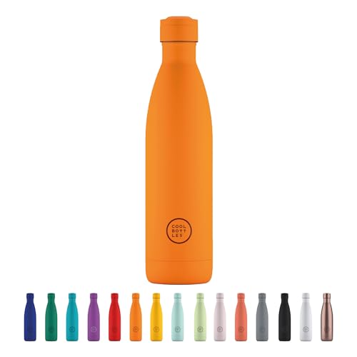 Cool Bottles - Trinkflasche aus Edelstahl - 750 ml - Vivid Orange - 30,5 x 8 cm -Thermische Kaltgetränke 36 Stunden und Heißgetränke 18 Stunden - Triple-Cool Technology - BPAFrei von Cool Bottles