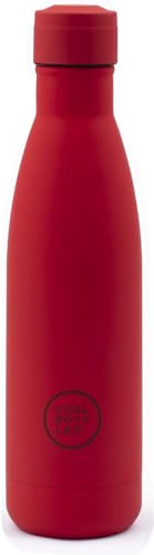 Cool Bottles - Trinkflasche aus Edelstahl - 750 ml - Vivid Red - 30,5 x 8 cm -Thermische Kaltgetränke 36 Stunden und Heißgetränke 18 Stunden - Triple-Cool Technology - BPAFrei von Cool Bottles