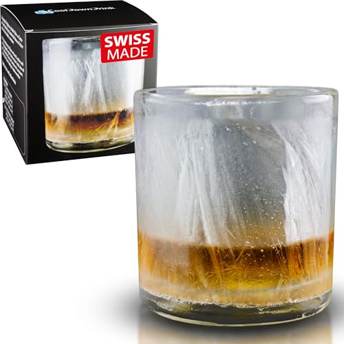 1 x 250ml selbstkühlendes Glas von CoolDownDrink - Vergiss Eiswürfel - Kühle Deine Getränke ohne diese zu verwässern. Perfekt für Apéros, Whisky, Cocktails, Drinks von Cool Down Drink