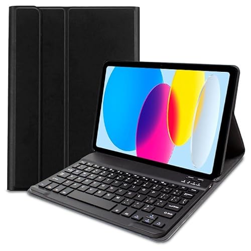 Cool Funda para iPad (2022/2024) 10.9 (10 Gen.) / iPad 11 2025 Teclado Bluetooth Polipiel Negro von Cool