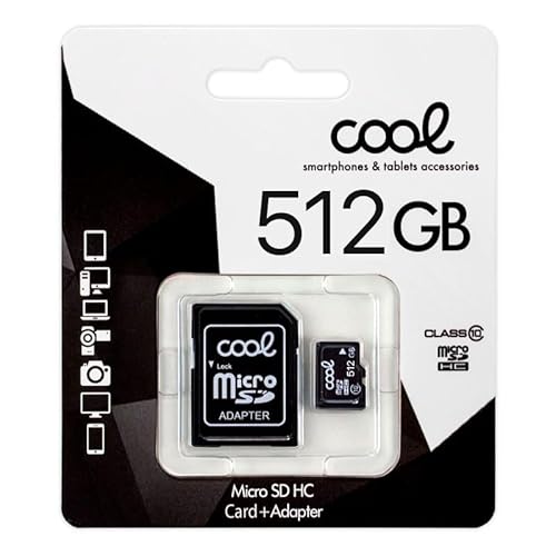 Micro-SD-Speicherkarte mit X512 GB Cool Adapter (Klasse 10) von Cool
