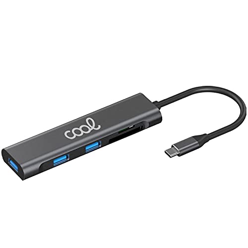 Universal Cool 5-in-1 Hub Typ C Aluminium (3 x USB 3.0 + SD + Micro SD) von Cool