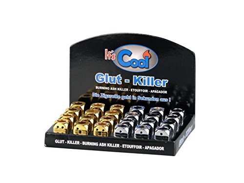 Cool Würfel Gold oder Silber für Aschenbecher Glutkiller Gluttöter Glutlöscher für Aschenbecher von Cool