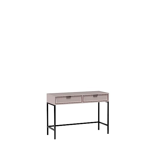 Cool24 LINKaSTYLE Schminktisch 110x40x78cm - Modern Wohnzimmer Möbel - Komode für Schlafzimmer und Wohnzimmer - Badezimmerschrank - Schubladenschrank - Kommode Holz - Sideboard - Cashmere von Cool24