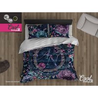 Personalisierte Boho Bettwäsche Set - Aquarell Bettbezug Geschenk Blumen Tröster, B108 Personalisierte Boho Bettwäsche Set - Aquarell Bettbezug Geschenk Blumen Tröster, B108 von CoolBedding