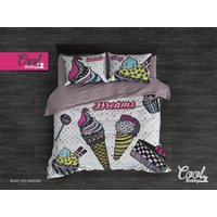 Pop Art Bettbezug - Handgezeichnetes Schnuffeltuch Set Mit Kissenbezügen, B97 von CoolBedding