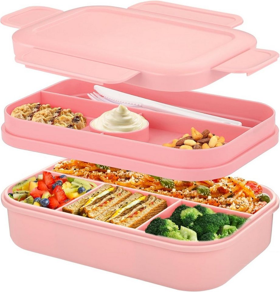 BlauCoastal Lunchbox Lunchbox für Erwachsene, 2000ml Brotdose mit Fächern, (Bento Boxen Lunch Box Kinder Vesperbox,Brotzeitbox Brotbox), Auslaufsicher Essensbox Jausenbox Unterteilung, Frühstücksbox von BlauCoastal