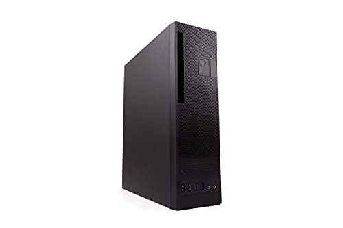 CoolBox T-360 Micro-ATX und Mini-ITX-Gehäuse für PC, Slim-Format, USB3.0, Netzteil 300SBZ TFX 80 Plus, Bronze, horizontal oder vertikal von CoolBox