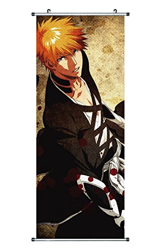 CoolChange Großes Bleach Rollbild/Kakemono aus Stoff Poster, 100x40cm, Motiv: Ichigo Kurosaki von CoolChange