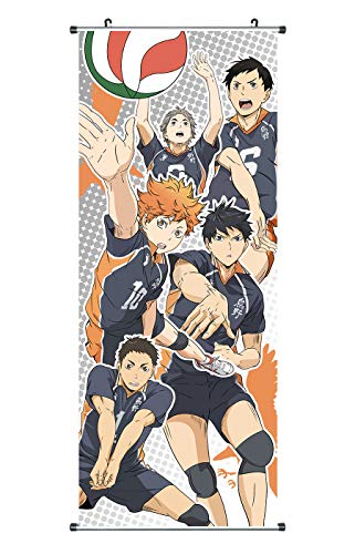 CoolChange Großes Haikyu !!! Rollbild | Kakemono aus Stoff | Poster 100x40cm | Motiv: Karasuno Volleyballteam von CoolChange