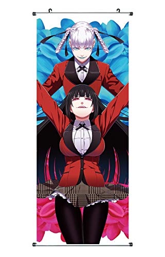 CoolChange Großes Kakegurui Rollbild | Kakemono aus Stoff | Poster 100x40cm | Motiv: Yumeko & Kirari von CoolChange