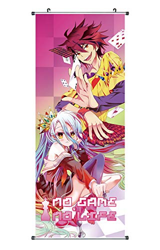 CoolChange Großes No Game No Life Rollbild | Kakemono aus Stoff | Poster 100x40cm | Motiv: Shiro & Sora von CoolChange