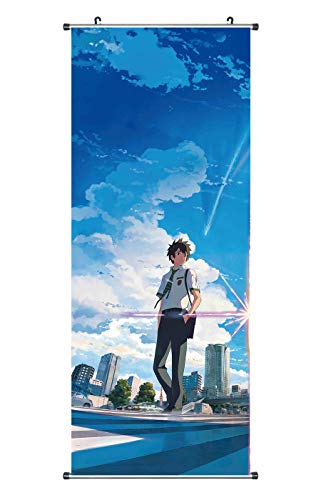 Großes Your Name Rollbild | Kakemono aus Stoff | Poster 100x40cm | Motiv: Taki Tachibana von CoolChange