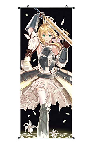 CoolChange großes Fate Stay Night Unlimited Codes Rollbild/Kakemono aus Stoff, 100x40cm, Motiv: Saber Lily von CoolChange