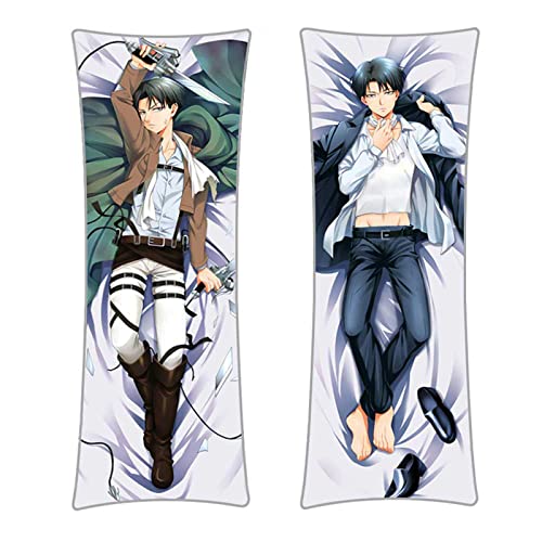 CoolChange Levi Ackerman Umarmungskissen Bezug | Dakimakura Kissenbezug für Attack on Titan Fans | 150x50cm von CoolChange