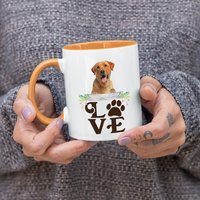 Labrador Hundetasse - Liebe Gelb Labrador Hundeliebhaber Kaffeetasse Hunde Geschenk Mikrowellenfest Becher Besitzer von CoolDesignLovers