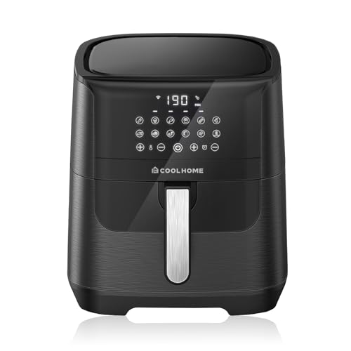 CoolHome AF23 Airfryer XXL Deluxe - 6,5 Liter - Heißluftfritteuse mit Keramikbeschichtung - schwarz von CoolHome