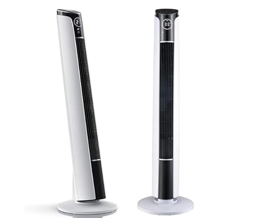 CoolHome CF2204 Design Ventilator - Turmventilator - Fernbedienung und Timer - Luftreiniger - Dimmbarer LED-Bildschirm - Ventilator stehend - Weiß CoolHome CF2204 Design Ventilator - Turmventilator - Fernbedienung und Timer - Luftreiniger - Dimmbarer LED-Bildschirm - Ventilator stehend - Weiß von CoolHome