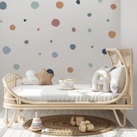 Kinder Wandsticker, Wandtattoo Kinderzimmer, Kleinkind, Spielzimmer, Wandsticker Polka Dot, Stoff, Bunt von CoolKidsStickersCo