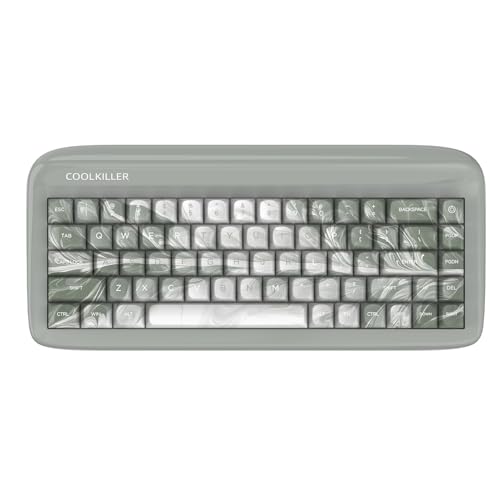 CoolKiller VIVID67 Aluminium Wireless Tastatur, 65% Gasket Mount, RGB, Hot-Swap, Tri-Mode (BT/2.4GHz/USB-C), Software Unterstützung – Special Mint Twist von CoolKiller