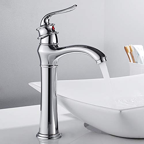 Moderne Monoblock-Mischarmatur für Waschbecken, massives Messing, Monoblock, verchromt von CoolMarteu