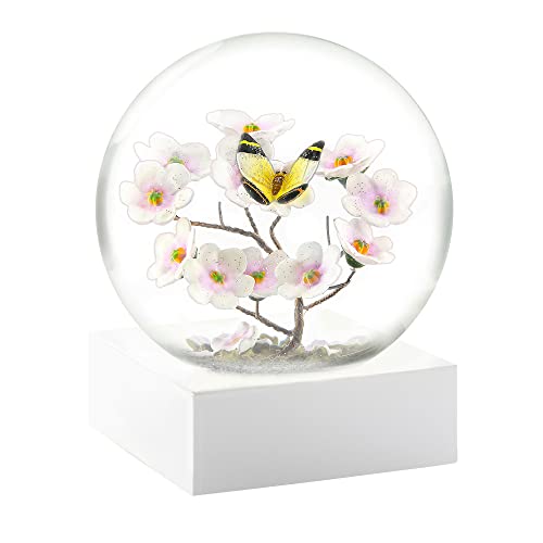 CoolSnowGlobes Schmetterling auf einem Zweig Schneekugel von CoolSnowGlobes