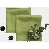 Hellgrüne Stoffservietten 40 cm Groß. Pear Green Linen Servietten 2Er Set 4 6 8 10 12. Umweltfreundliche Servietten. Nachhaltige Geschenkidee von Coolandmellow