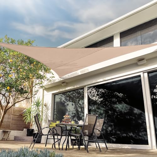 Coolaroo 474003 Coolhaven Triangle Shade sail Sahara with Hardware, 18' von Coolaroo