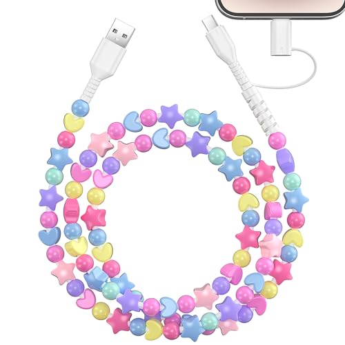 Coolden Multi USB Kabel, 2 in1 USB C iPhone Ladekabel Schnellladekabel mit Stern Perlen 1M Universelles Ladekabel für iPhone 13/14/15/16 Pro, für Galaxy S25/S24, für iPad10th./9th.Generation, Bunt Coolden Multi USB Kabel, 2 in1 USB C iPhone Ladekabel Schnellladekabel mit Stern Perlen 1M Universelles Ladekabel für iPhone 13/14/15/16 Pro, für Galaxy S25/S24, für iPad10th./9th.Generation, Bunt von Coolden
