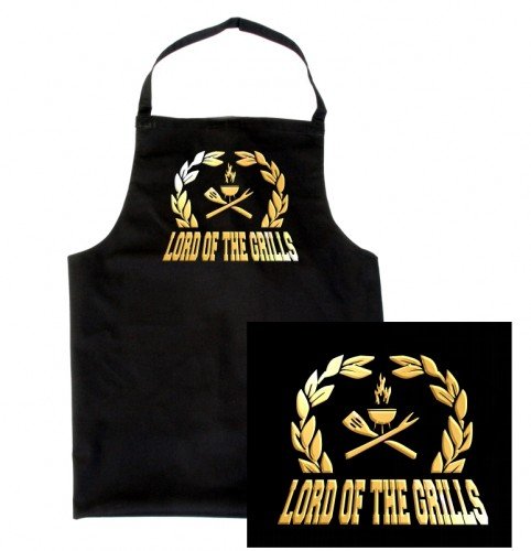 Coole-Fun-T-Shirts Herren Grillschürze Lord of The Grills - Grillen - BBQ GRILLSPORT, schwarz, 10472 von Coole-Fun-T-Shirts