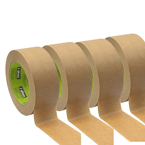 Paketband papier - 4er Pack, Biologisch abbaubares Klebeband, aus umweltfreundlichem Kraftpapier, 80% biobasiertes Material, recycelbar – packband braun - je 50 m x 50 mm (4 Rollen) von Cooleben