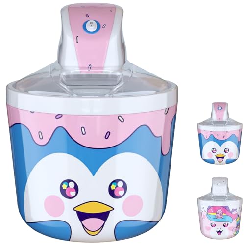 Eismaschine für Kinder - 1,2 Quart Pinguin Elektrische Eismaschine, beste Arbeitsplattenmaschine für hausgemachtes Eis, Softserve, Sorbet, Gelato, Frozen Yogurt - Spaß & einfach für Familien von Cooler Concepts