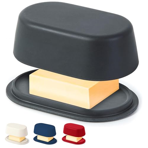 Moderne dunkelgraue Butterdose mit Deckel – spülmaschinenfest – perfekte Größe für große europäische Butters Moderne dunkelgraue Butterdose mit Deckel – spülmaschinenfest – perfekte Größe für große europäische Butters von Cooler Kitchen