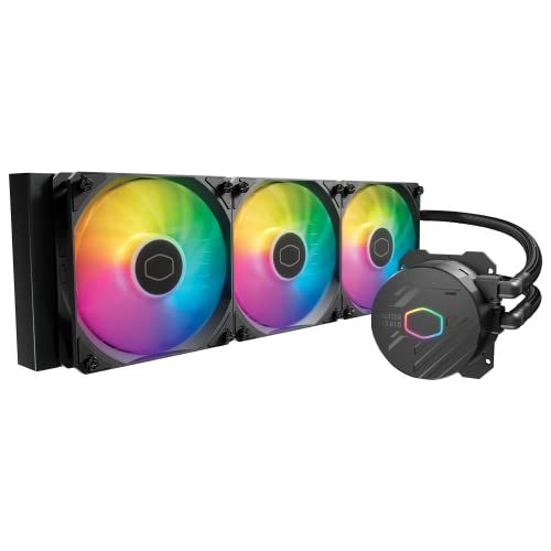 CoolerMaster MasterLiquid 360L Core 360mm Close-Loop AIO Liquid Cooler, ARGB Sync, Gen S Coldplate Pumpe, 120mm PWM, CryoFuze 14W/mK, AMD Ryzen AM5/AM4, Intel LGA 1700/1200 (ML) w-d36 M-A18PZ-R1) von Cooler Master